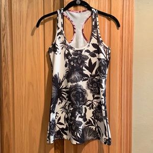 lululemon athletica Tops - Lululemon Cool Racerback Brisk Bloom Black White lululemon athletica Tops - Lululemon Cool Racerback Brisk Bloom Black White